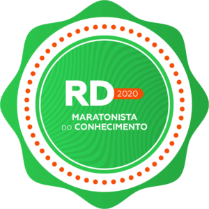 selo de premiação maratonista do conhecimento RD Station 2020